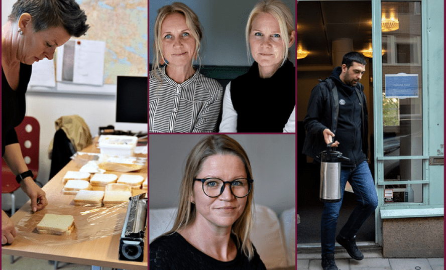 Till vänster Charlotta Tingshammar (Convictus), övre bilden Anna Sander och Josephine Appelqvist (Talita), nedre bilden Maria Dahlstedt och t h Jovica Misic (Convictus). Foto: Lars Dareberg. | Fotograf/Källa: Lars Dareberg.